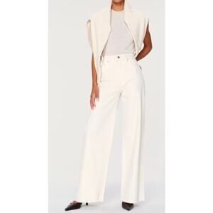 DL1961 Hepburn Wide Leg High Rise Vintage 33”‎ in Eggshell Size 30